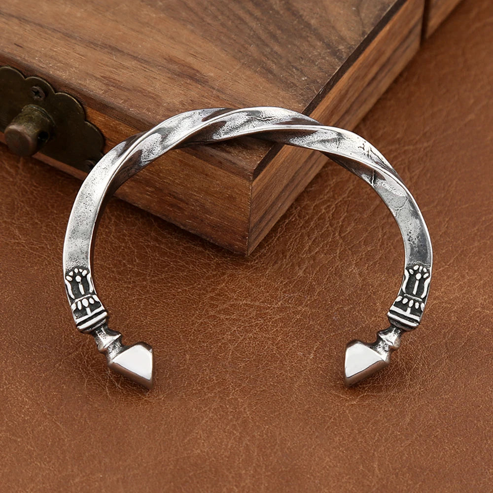 Vintage Viking Mobius Bracelet for Men Women Punk 316L Stainless Steel Open Bracelets Fashion Amulet Jewelry Gifts Wholesale