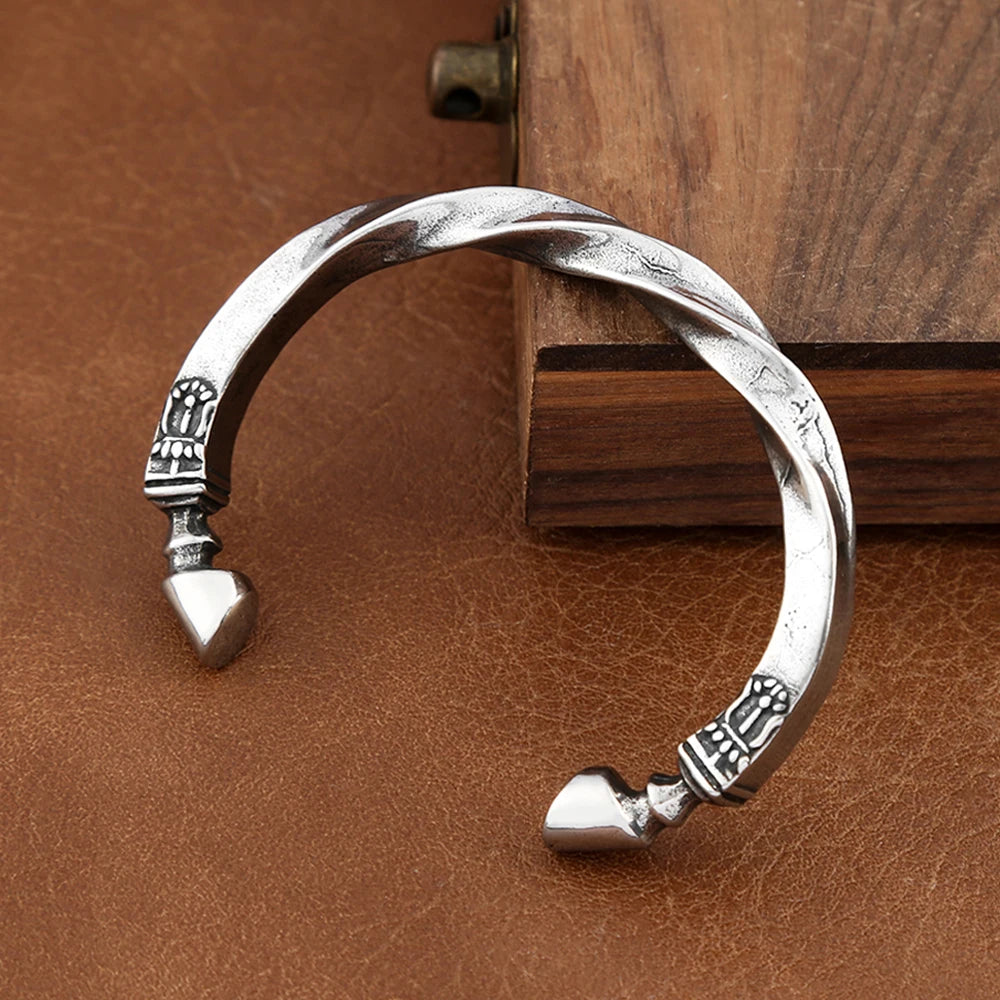 Vintage Viking Mobius Bracelet for Men Women Punk 316L Stainless Steel Open Bracelets Fashion Amulet Jewelry Gifts Wholesale